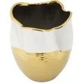 Váza Lux 25 cm zlatá/bílá