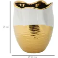 Váza Lux 25 cm zlatá/bílá