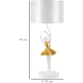 Stolní lampa Dancer 64 cm bílo-zlatá