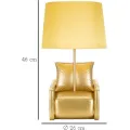 Stolní lampa Midcentury 46 cm žlutá