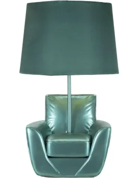 Stolní lampa Midcentury 46 cm tyrkysová