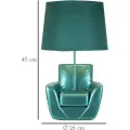 Stolní lampa Midcentury 46 cm tyrkysová
