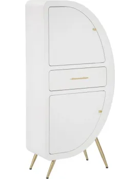 Úložná skříňka Venus 60 cm bílá/zlatá