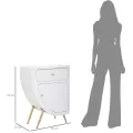 Noční stolek Venus 60 cm bílý/zlatý