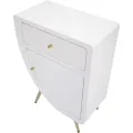 Noční stolek Venus 60 cm bílý/zlatý