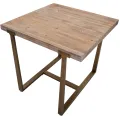 Jídelní stůl Ankara 80 cm hnědý/zlatý
