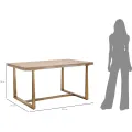 Jídelní stůl Ankara 150 cm hnědý/zlatý