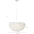Závěsný lustr Feathry 60 cm bílý