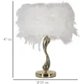 Stolní lampa Cart 47 cm bílo-zlatá