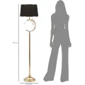 Stojací lampa Bruxelles 160 cm černá/zlatá