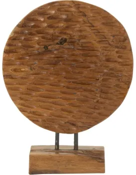 Dekorativní soška Coin 40 cm z masivu hnědá
