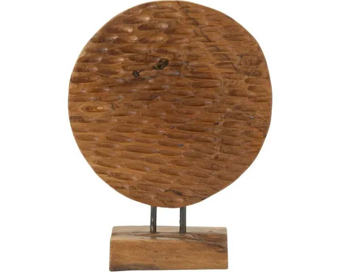 Dekorativní soška Coin 40 cm z masivu hnědá