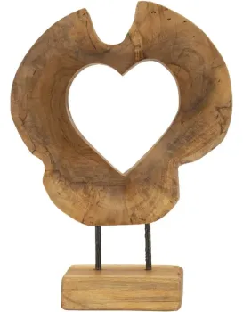 Dřevěná dekorace Hasi 38 cm hnědá