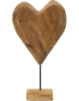 Dřevěná dekorace Dobu 45 cm hnědá