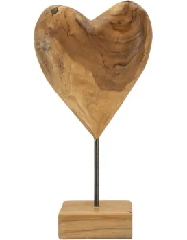 Dřevěná dekorace Dobu 37 cm hnědá