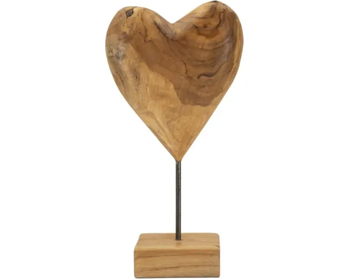 Dřevěná dekorace Dobu 37 cm hnědá