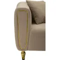 Dvoumístná pohovka Alma 155 cm taupe/zlatá