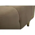 Designové sametové křeslo Alma šedobéžové/zlaté
