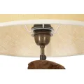 Stolní lampa Kepala 35 cm z masivu hnědá
