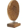 Dekorativní soška Coin 40 cm z masivu hnědá