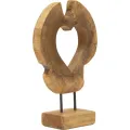 Dřevěná dekorace Hasi 38 cm hnědá