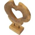 Dřevěná dekorace Hasi 38 cm hnědá