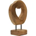 Dřevěná dekorace Hasi 28 cm hnědá