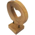 Dřevěná dekorace Hasi 28 cm hnědá