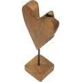 Dřevěná dekorace Heart 35 cm hnědá