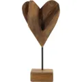 Dřevěná dekorace Heart 35 cm hnědá