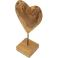 Dřevěná dekorace Dobu 37 cm hnědá