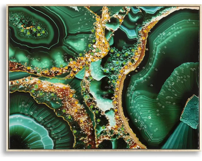 Obraz Smeraldy 82x62 cm zelený/zlatý
