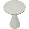 Odkládací stolek White 44 cm mramor/bílý