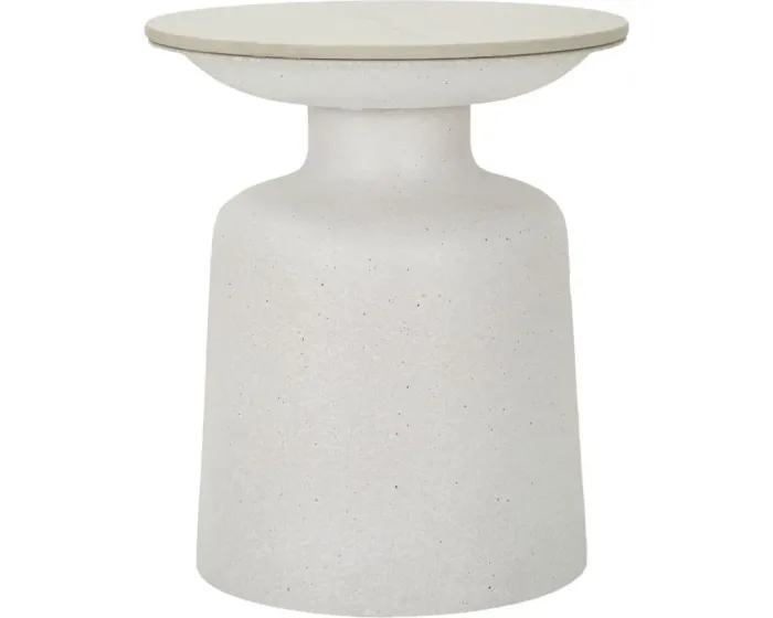 Odkládací stolek Fush 40 cm bílý