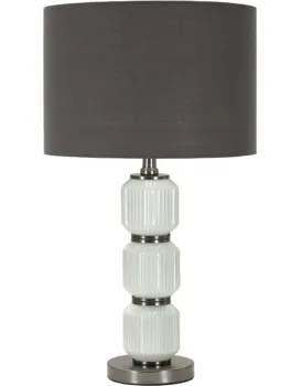 Stolní lampa Bright Three 57 cm šedo-bílá