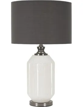 Stolní lampa Brighty 65 cm šedo-bílá