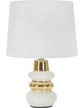 Stolní lampa Liara 32 cm bílo-zlatá