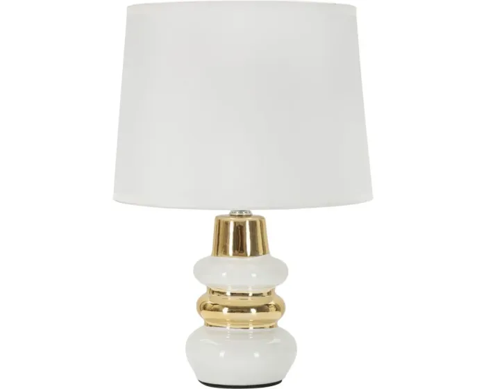 Stolní lampa Liara 32 cm bílo-zlatá