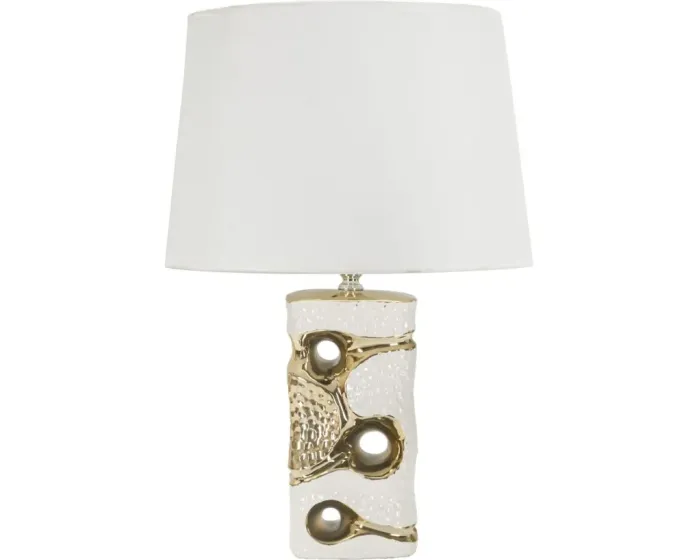 Stolní lampa Florida 43,5 cm bílo-zlatá