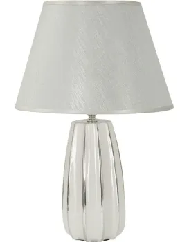 Stolní lampa Emmi 45 cm bílo-stříbrná