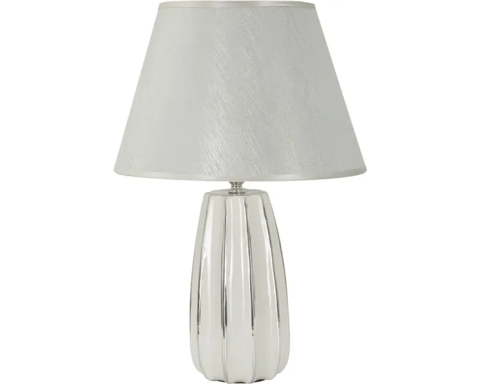 Stolní lampa Emmi 45 cm bílo-stříbrná