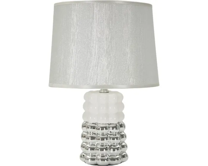 Stolní lampa Lace 33 cm stříbrná