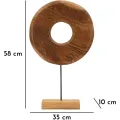 Dřevěná dekorace Dorat 58 cm hnědá