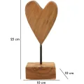 Dřevěná dekorace Heart 25 cm hnědá