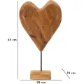 Dřevěná dekorace Dobu 45 cm hnědá
