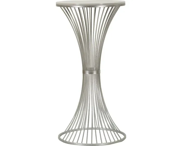 Odkládací stolek Funnel 50 cm stříbrný/mramor