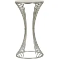 Odkládací stolek Funnel 50 cm stříbrný/mramor