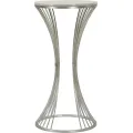Odkládací stolek Funnel 40 cm stříbrný/mramor