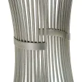 Odkládací stolek Funnel 40 cm stříbrný/mramor