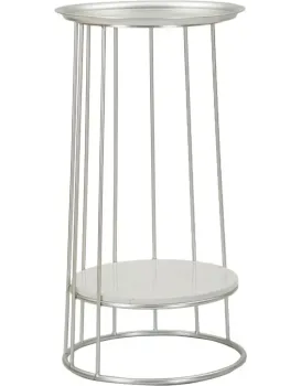Odkládací stolek Towery 40 cm stříbrný